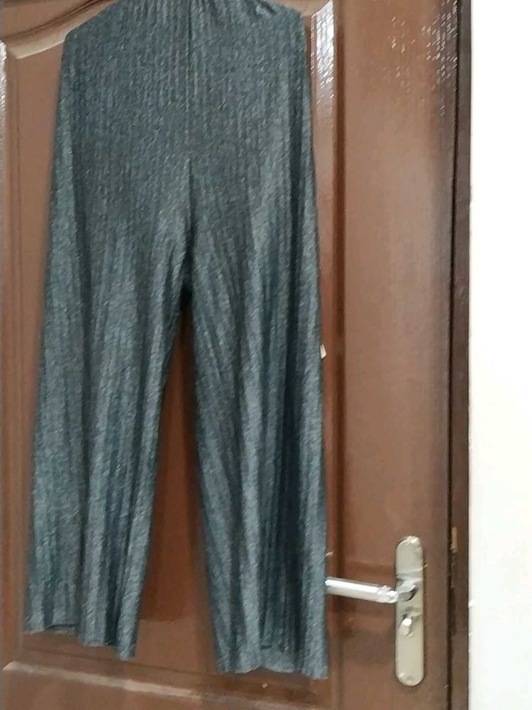 Gray Casual Plazo