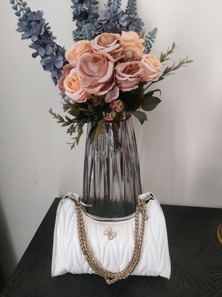 Guess White Handbag Small