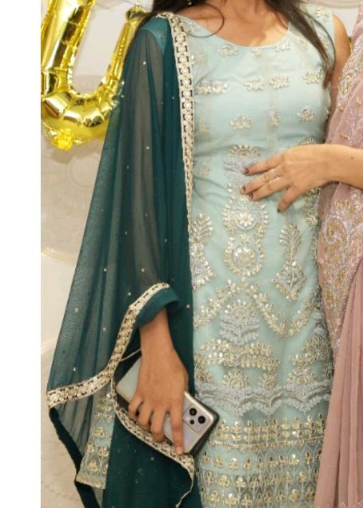 Anarkali Suit And Pant Set For Women