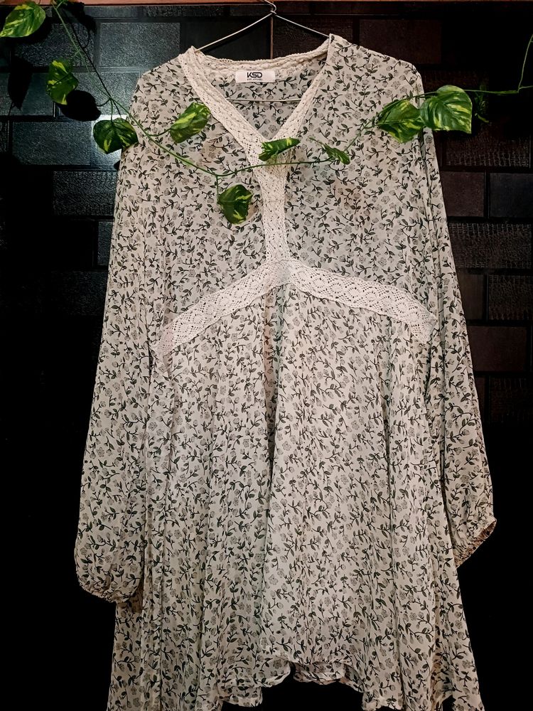 Off-white Georgette Dress 👗