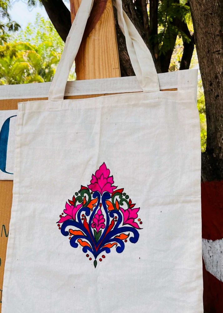 Hand-Painted Tote Bag