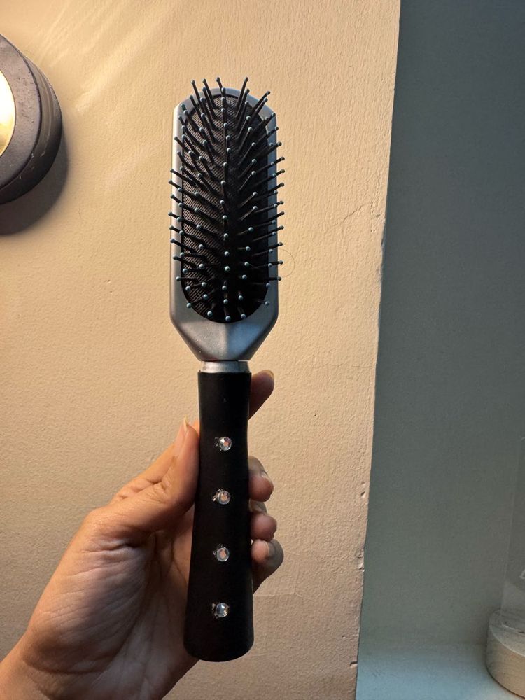 Hair Brush with Rhinestones