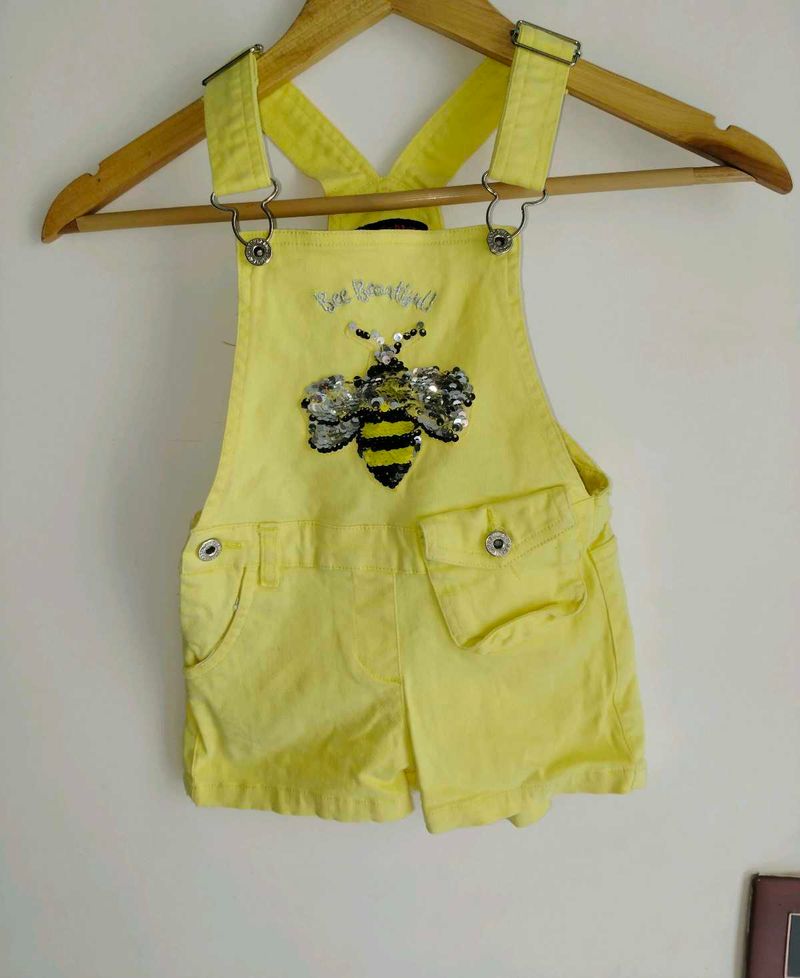 Cute Yellow Bee Dungarees