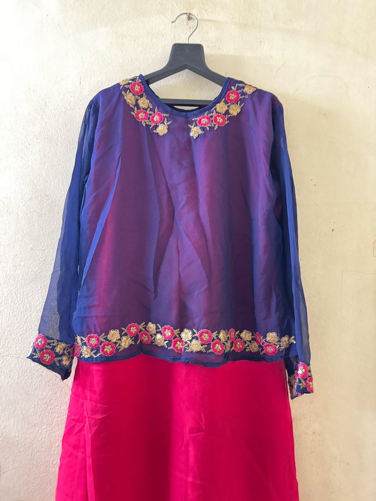 Blue pink Kurta