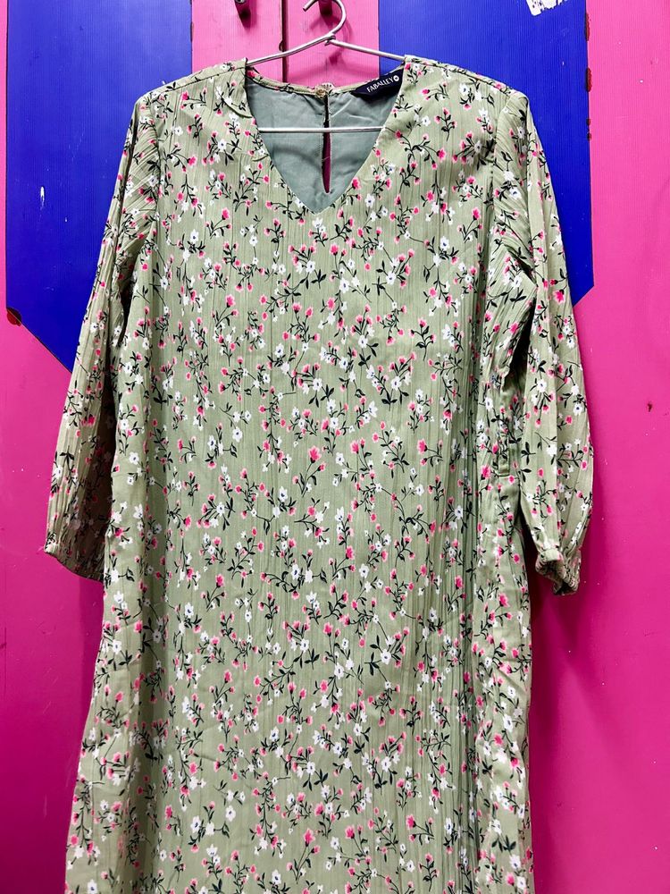 Floral Print Dress With Inner Lining