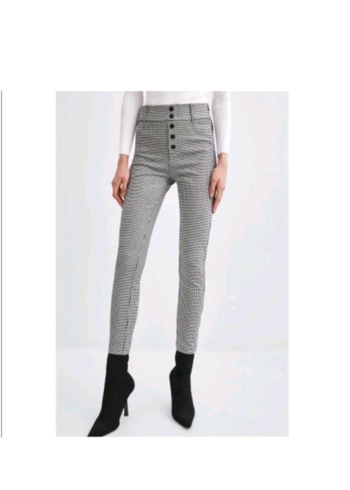 Zara Skinny Black and White  High Rise Le