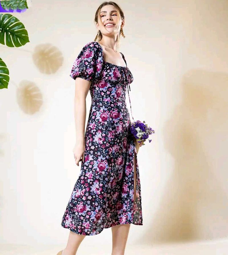 Stylecast X Hersheinbox Floral Printed Flare Dress