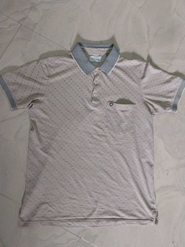 Men&#39;s Patterned Short Sleeve Polo Shirt