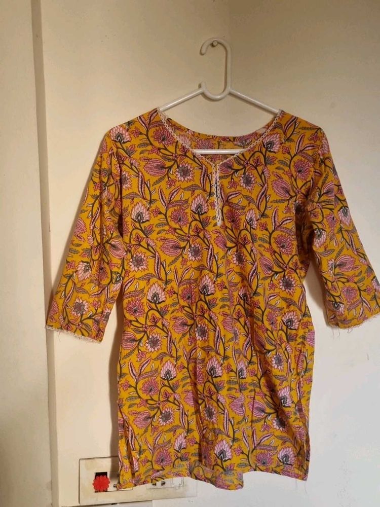 Floral Print Kurta