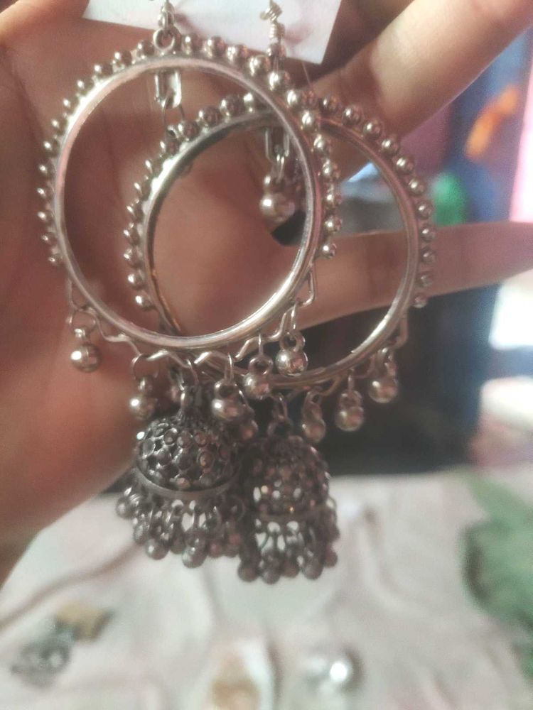 silver earrings