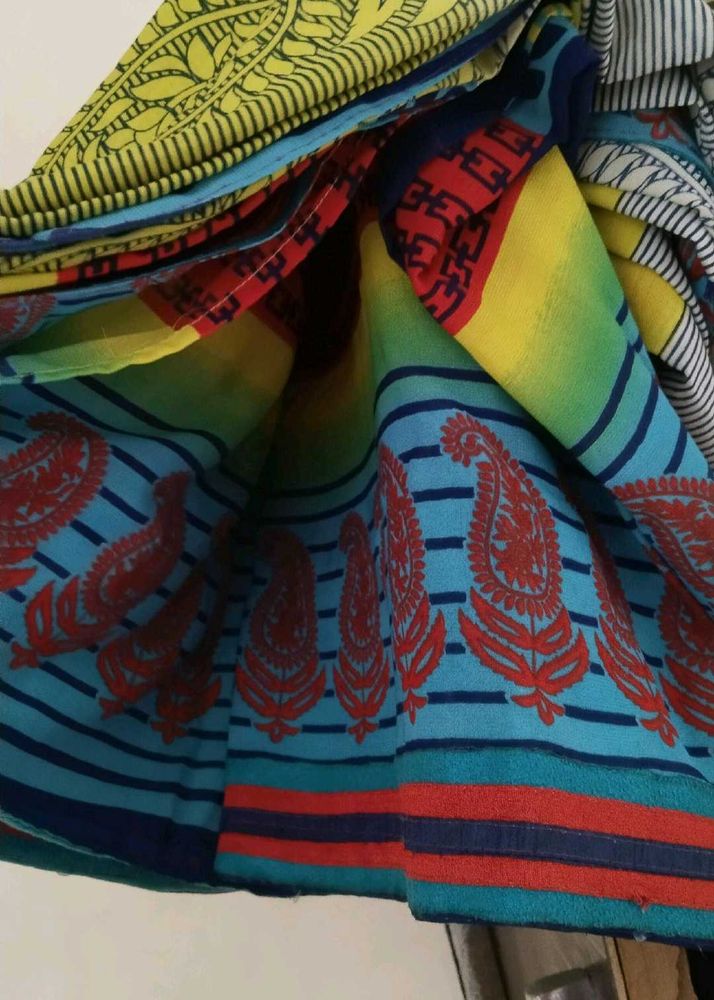 Multicolored Saree With Alterable Blouse