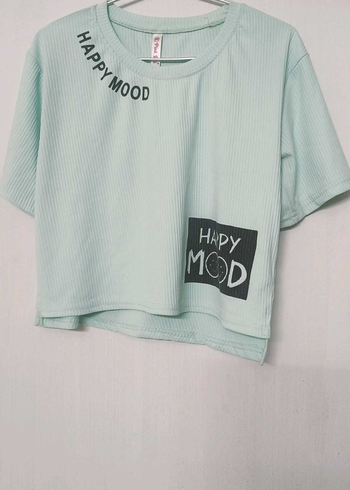 Light Green Crop Top