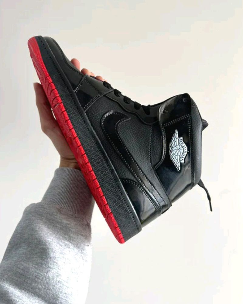 Air Jordan 1 Mid Black Red Copy