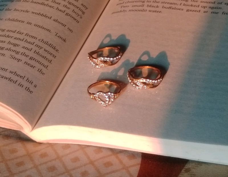 golden Crystal Rings🍂
