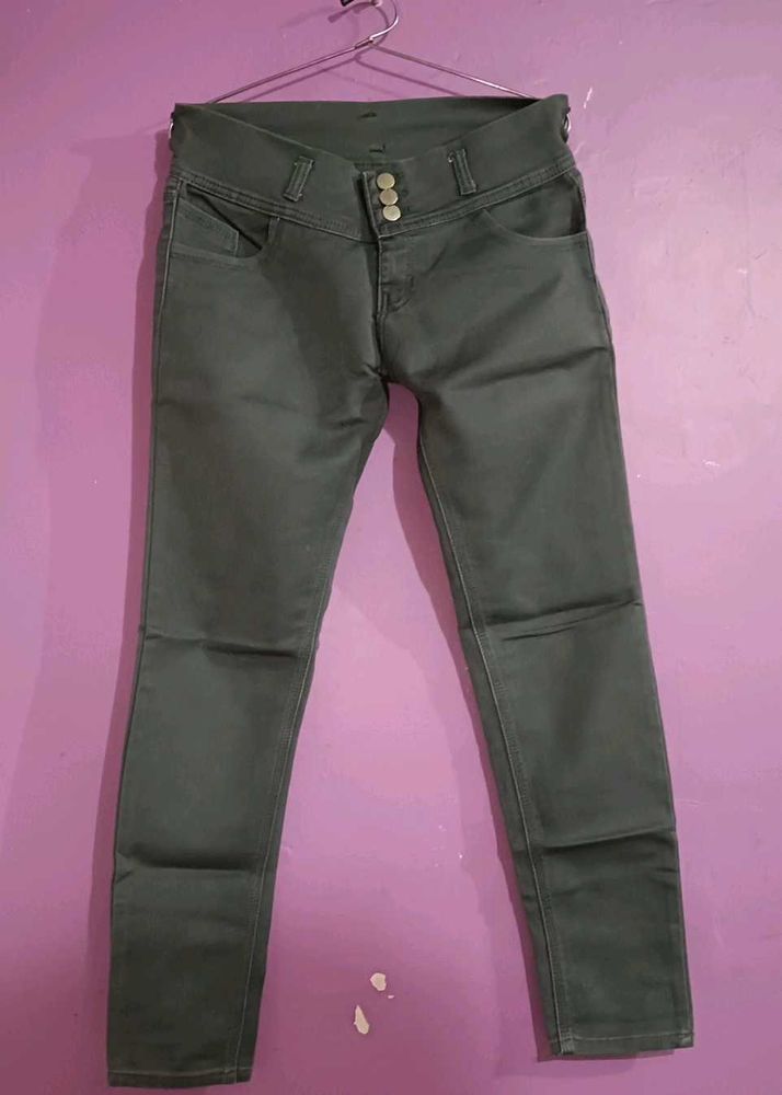 Stylish Olive Green Jeans