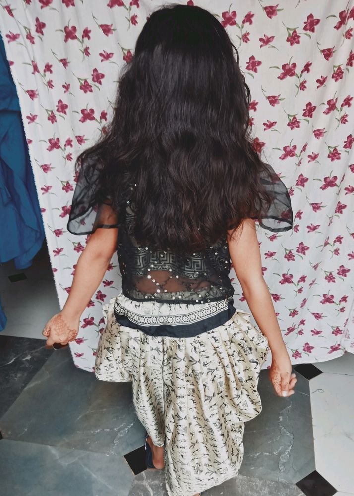 silk dhoti and top