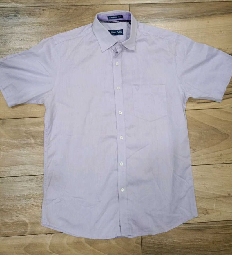 &#34;Allen Solly&#34;Light Lavender Solid Shirt👕