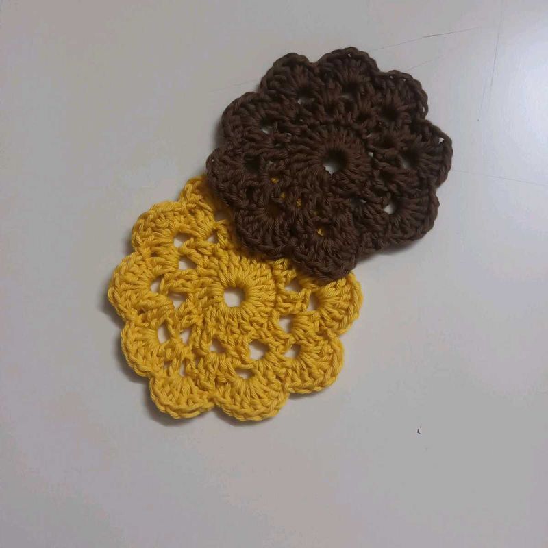 Handmade Crochet Coaster 2 Pieces