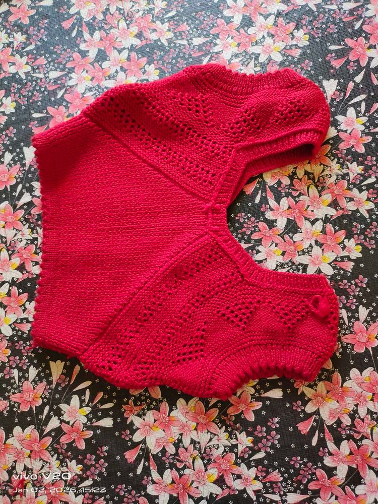 Hand-Knitted Red Balaclava