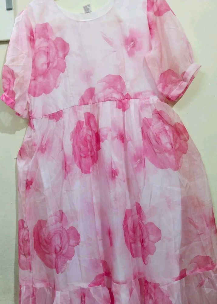 Organza Beautiful Aesthetic Frock For Women✨💕