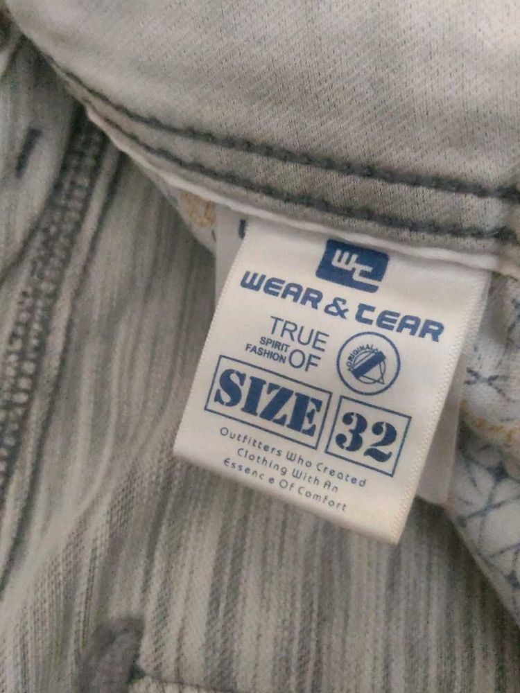 Men&#39;s Grey White Classic Jeans