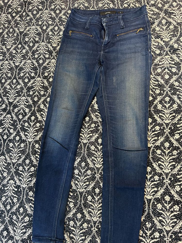 Vero Moda Dark Blue Mid-rise Skinny Jeans Waist-26
