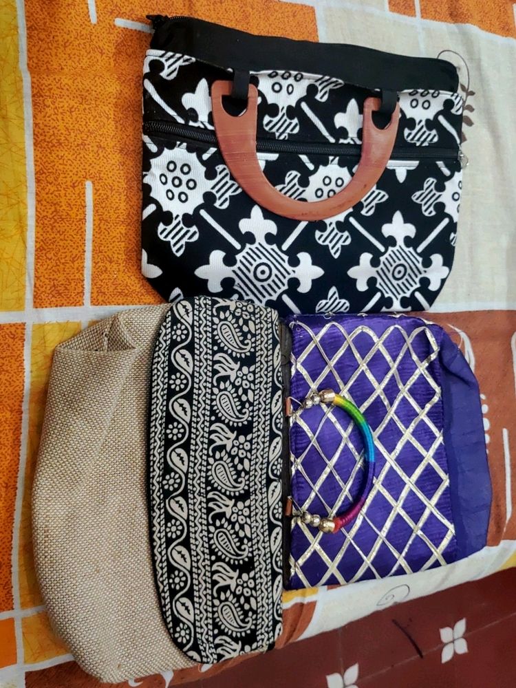 5 COMBO HANDY BAGS, PURSE