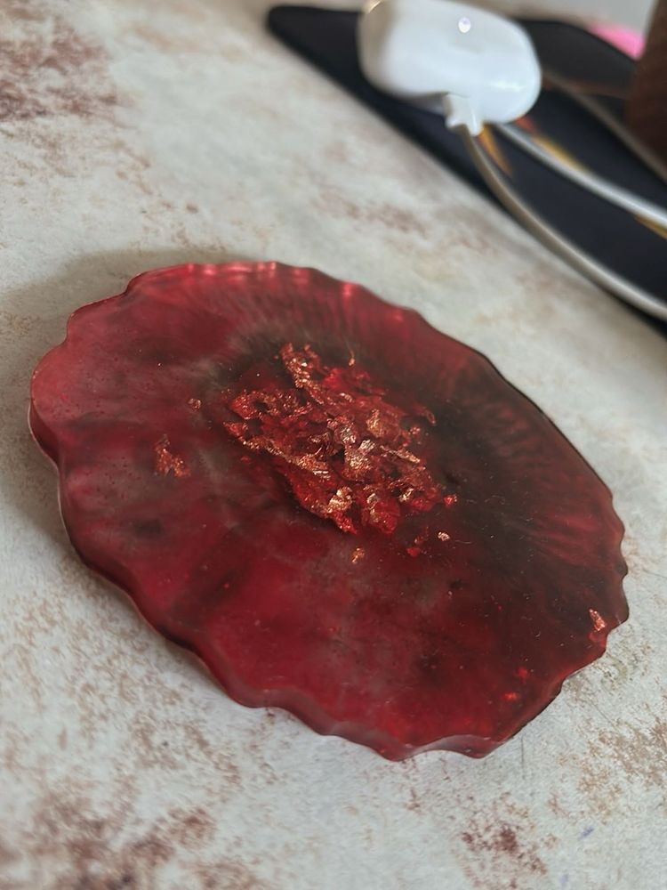 Red Resin Coaster