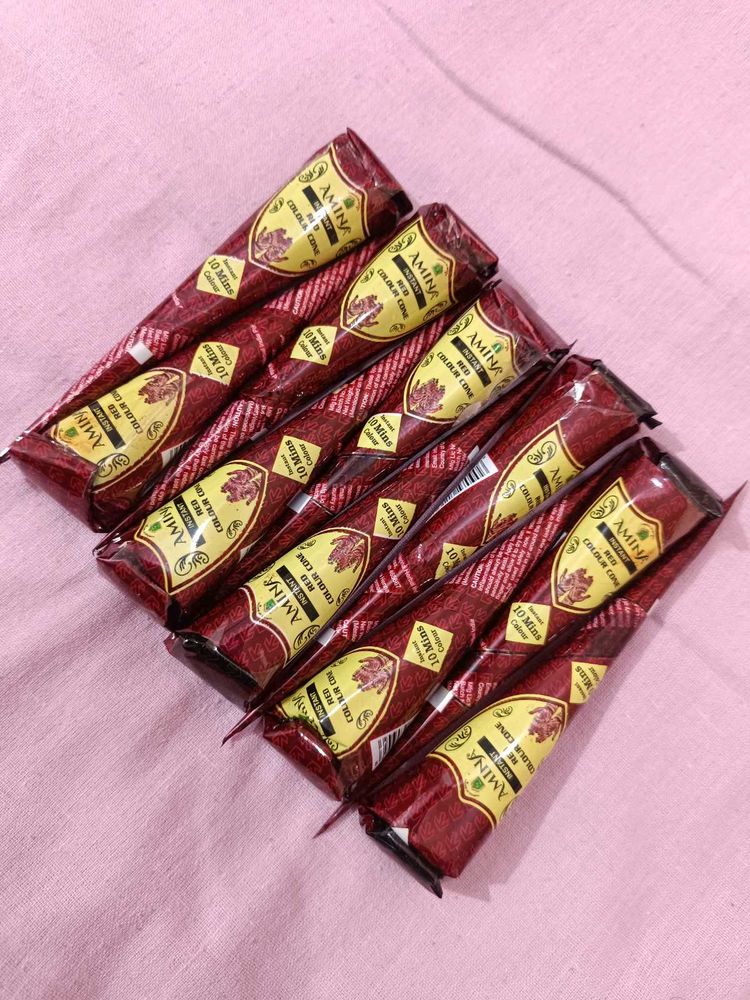 Amina Red Henna Cones (10 pack)