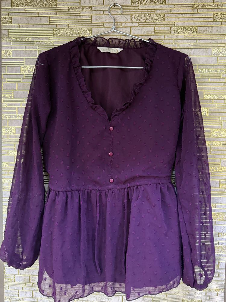 Purple Peplum Style Top