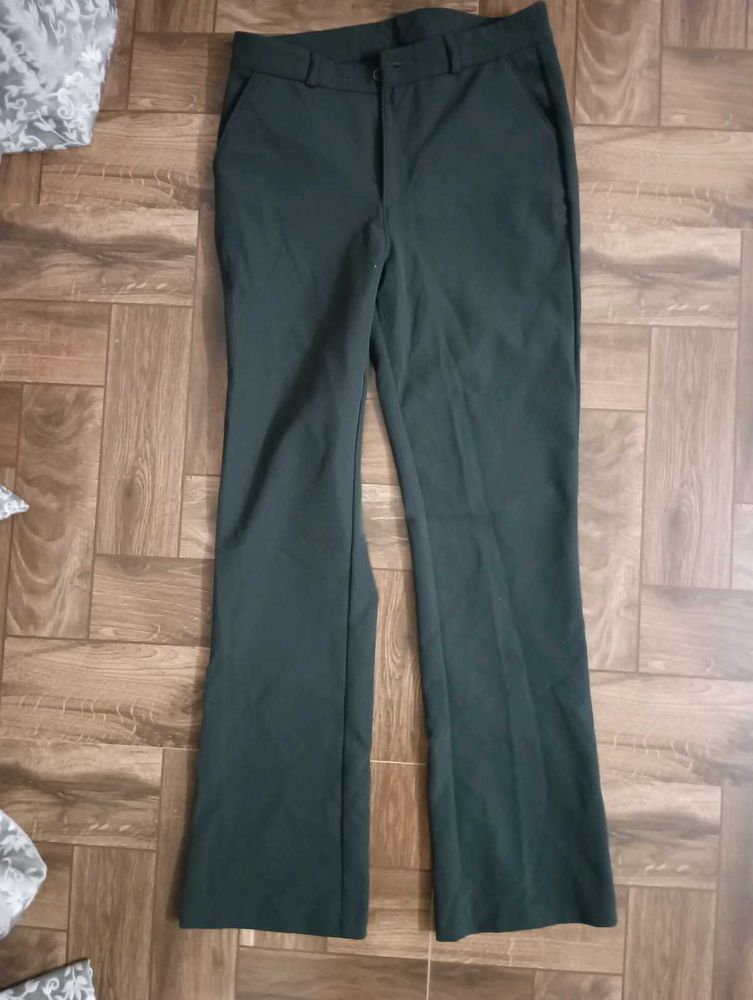 Dark Green Flared Trousers