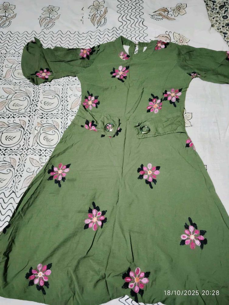 Green Floral Dress