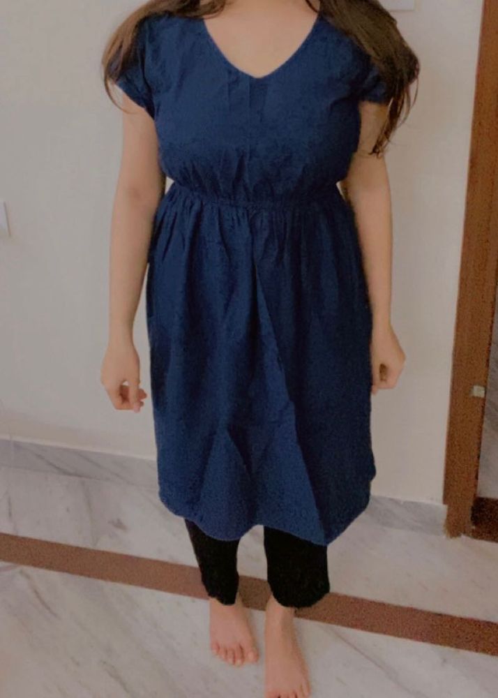 Blue Embroidery Dress