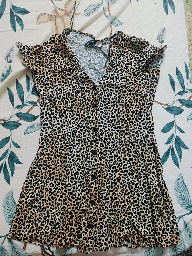 Leopard Print Mini Dress