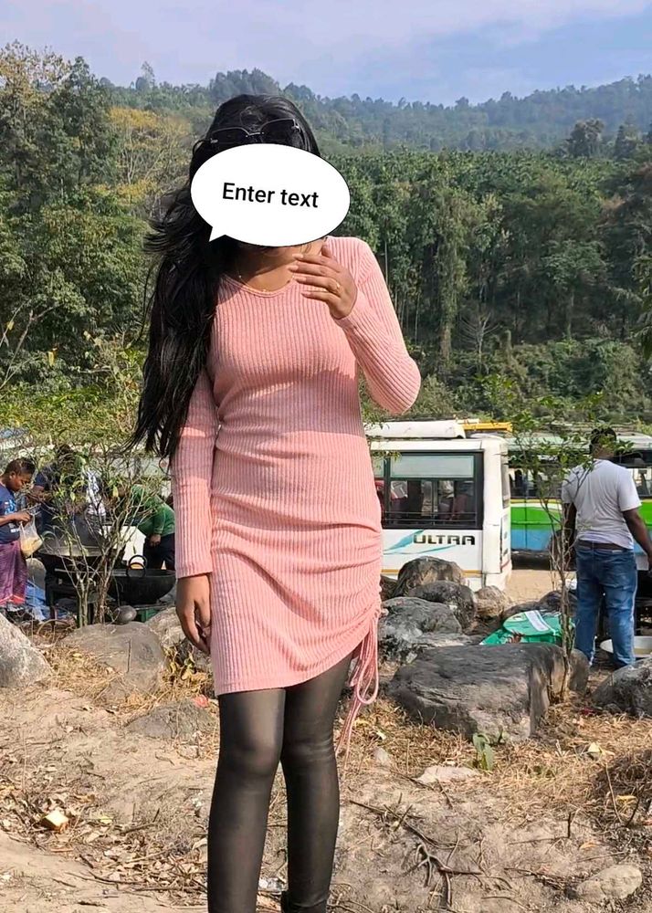Pink Bodycon Mini Dress