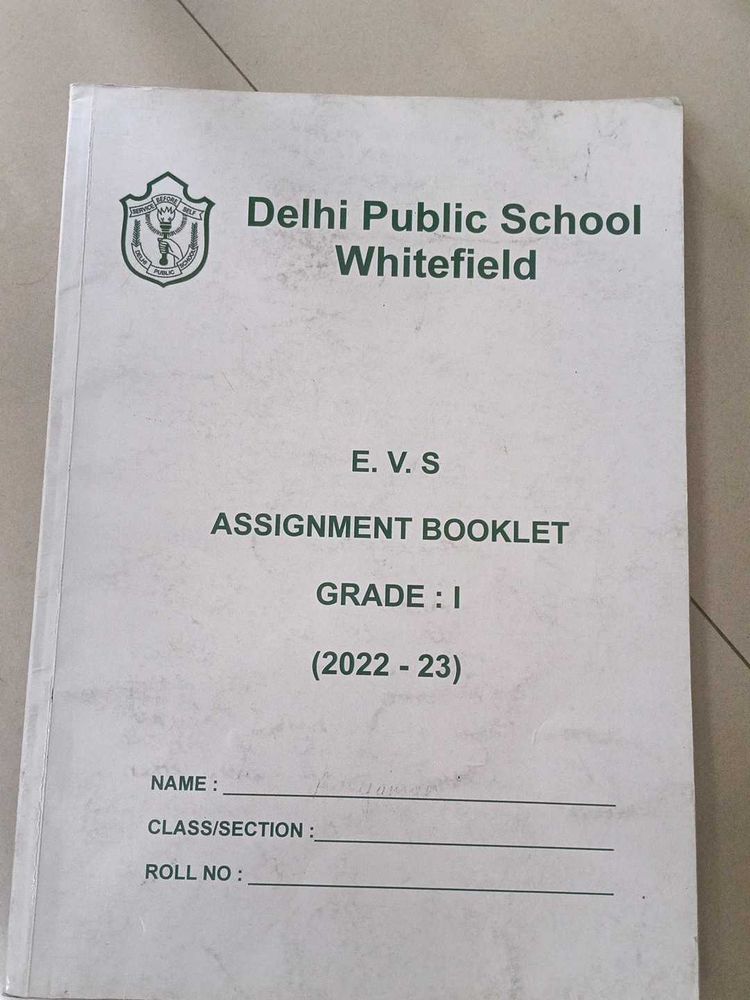 Grade 1 EVS Booklet