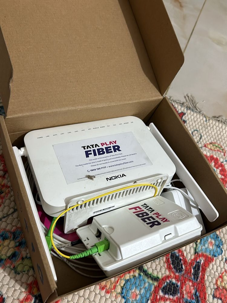 Tata Play Fiber WiFi Router Full Set up Box