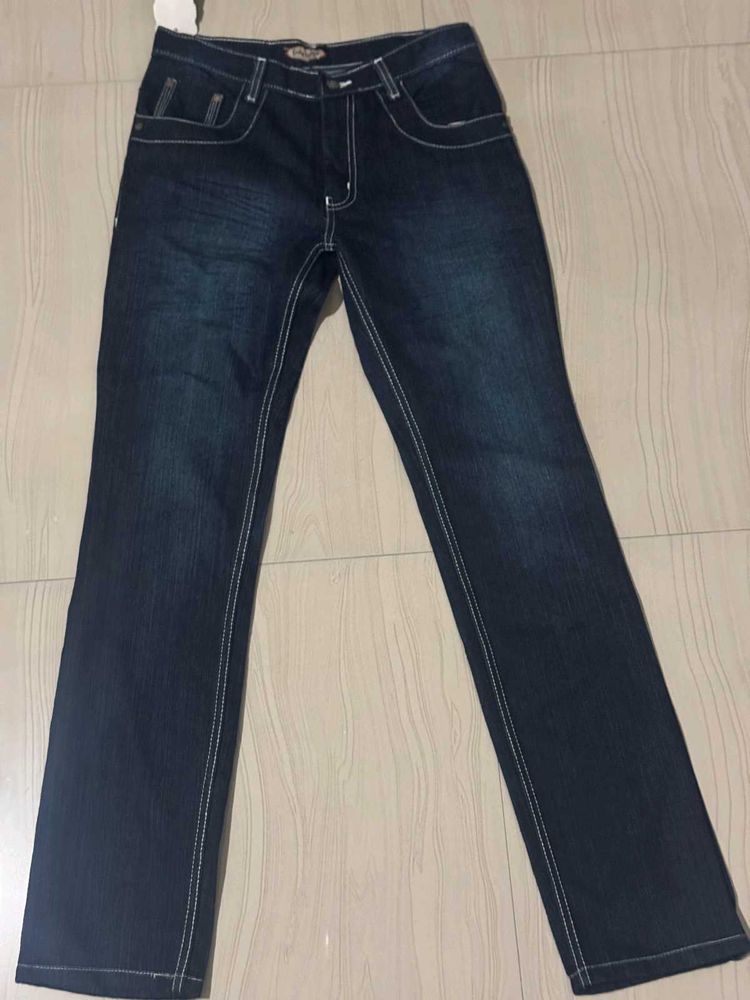 Dark Blue Denim Jeans