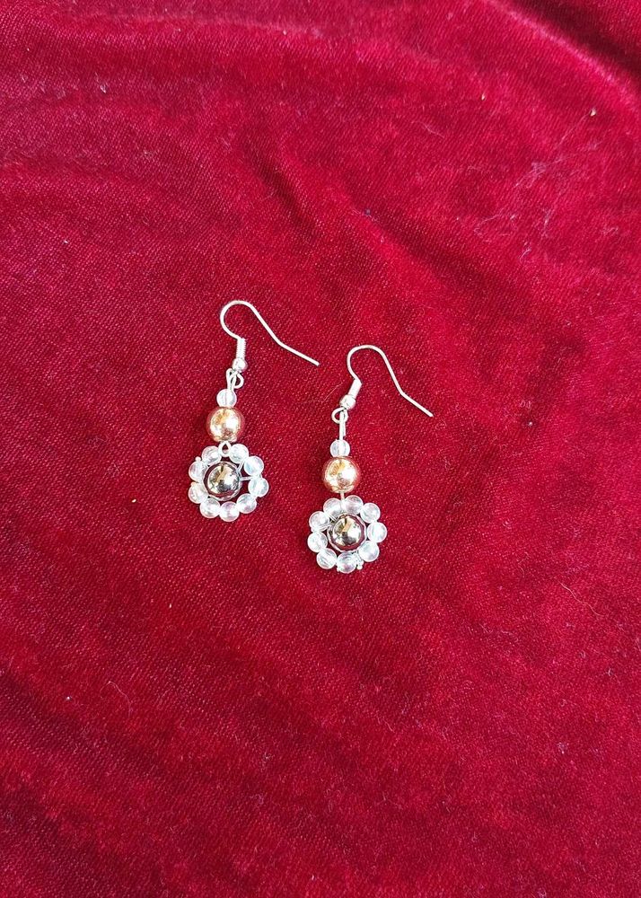 Handmade Beaded Flower Earrings