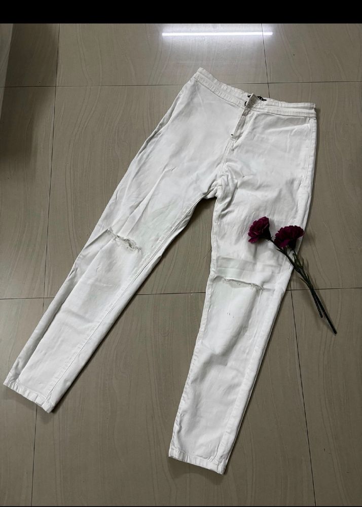 White Denim Pant