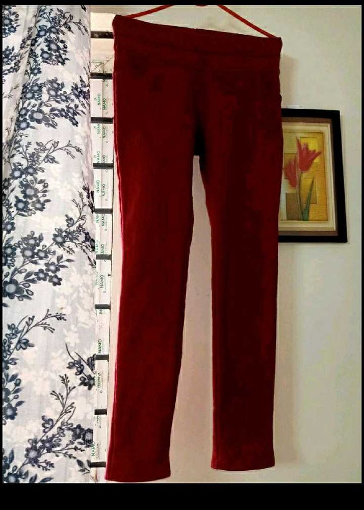 LYCRA Women&#39;s Maroon Jegging