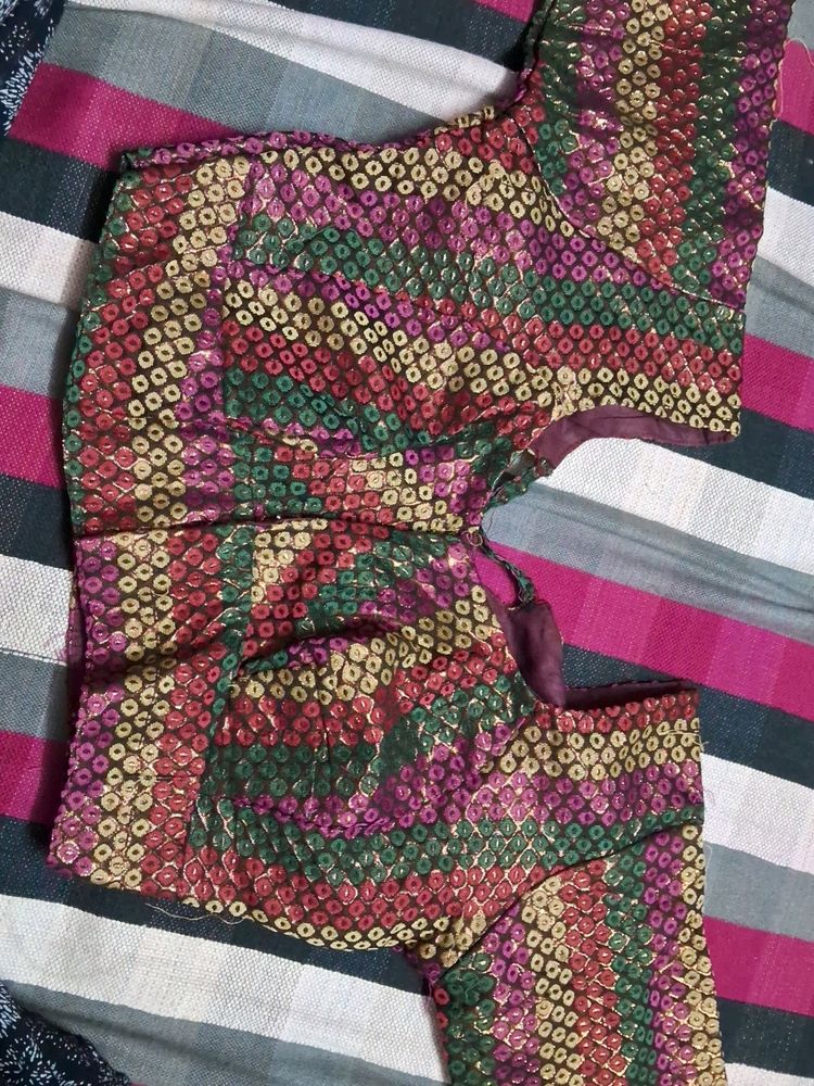 Blouse With Multi Colour