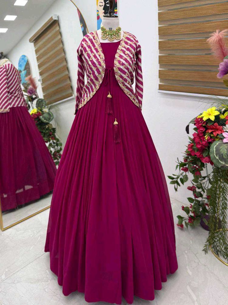Elegant Ethnic Gown with Jacket