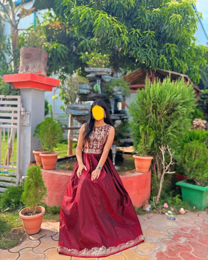 Elegant Maroon Ethnic Gown