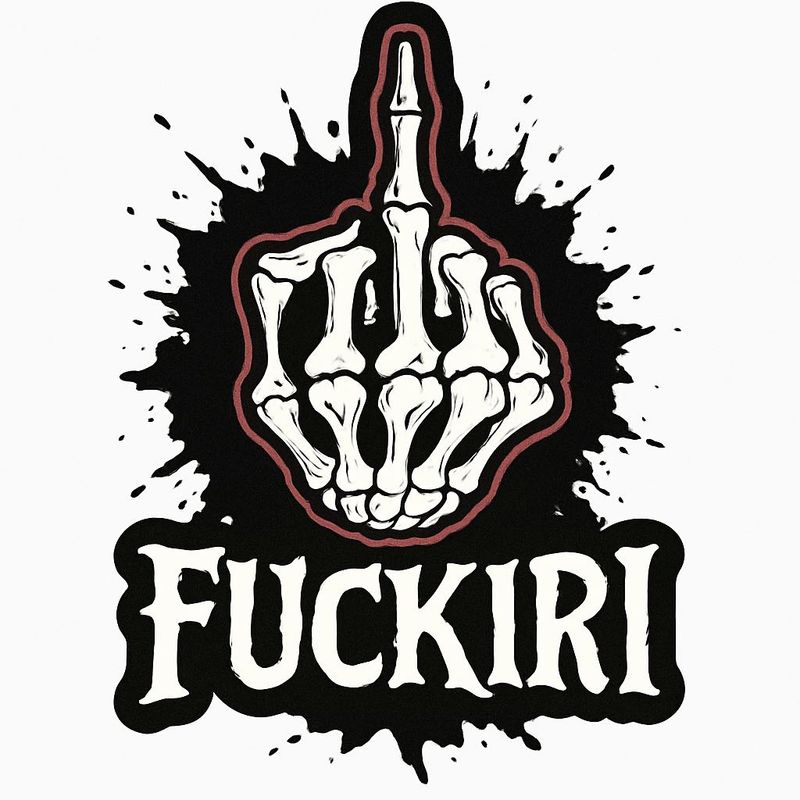 f*ckiri Written Laptop Sticker