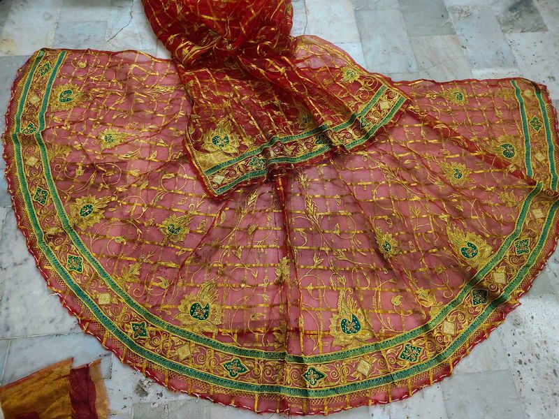 Unstitched Rajputi Lehanga With Long Duppata🔥