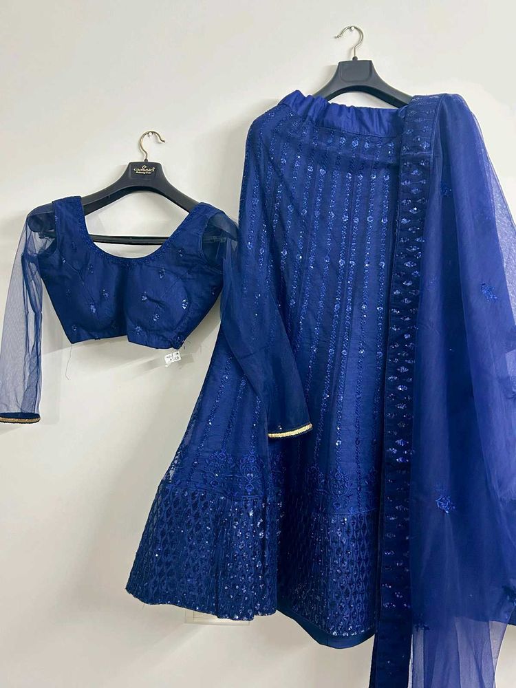 Elegant Blue Indian Lehenga Choli 🌟