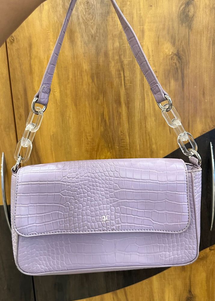 Lavender Flap Handbag