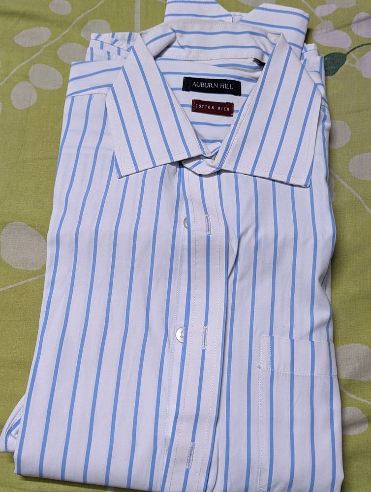 White Colour Full Hands Formal Shirt  Auburn Hill Brand