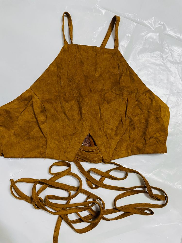 Halter Strappy Crop Top